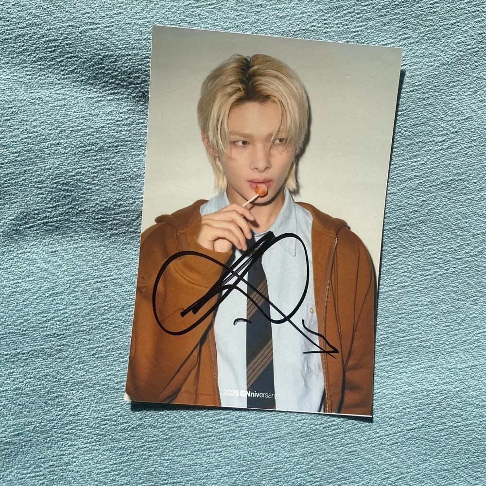 ENHYPEN — ENHYPEN Autographed Hand Signed Photo For Eniversary FAMILY Collection 4*6 #Nice, изображение 4