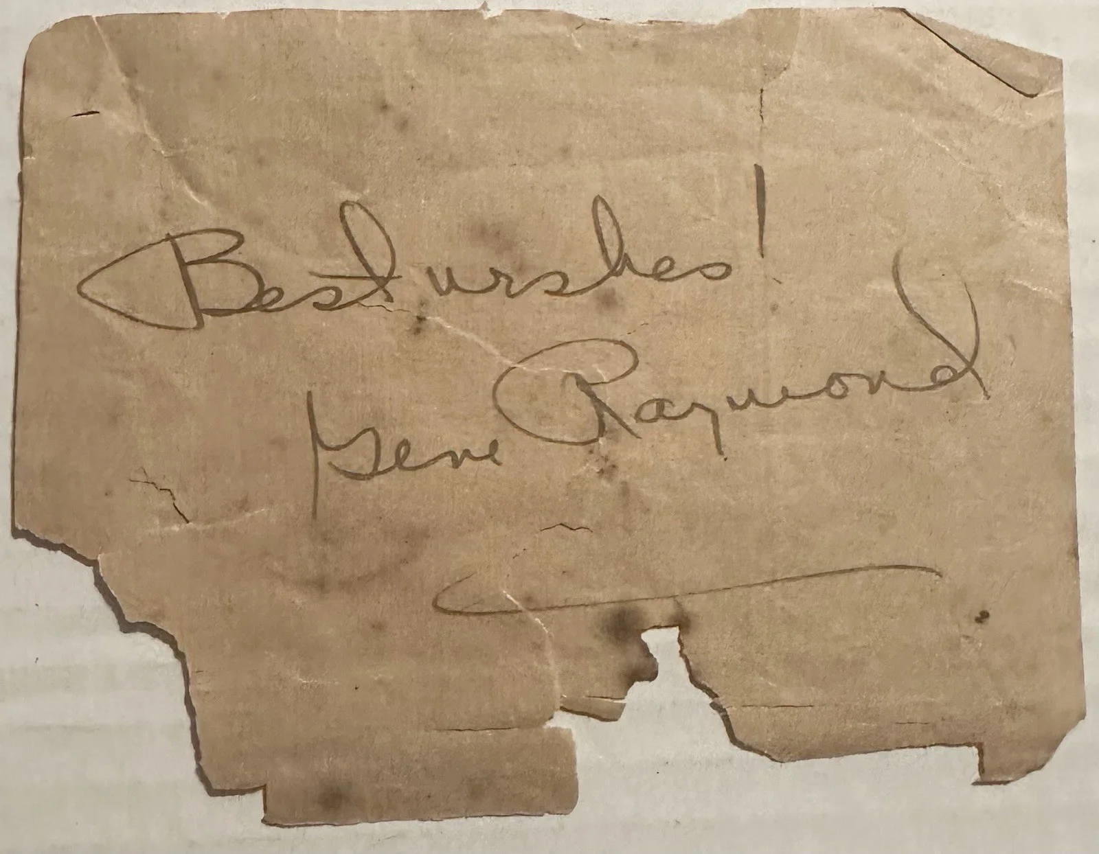 Gene Raymond — Actor GENE RAYMOND SIGNED 1930s AUTOGRAPH NR, image 2