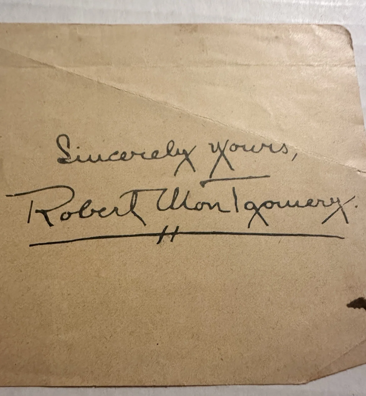 Robert Montgomery — Actor ROBERT MONTGOMERY SIGNED 1930s AUTOGRAPH NR (Bewitched Father), image 4