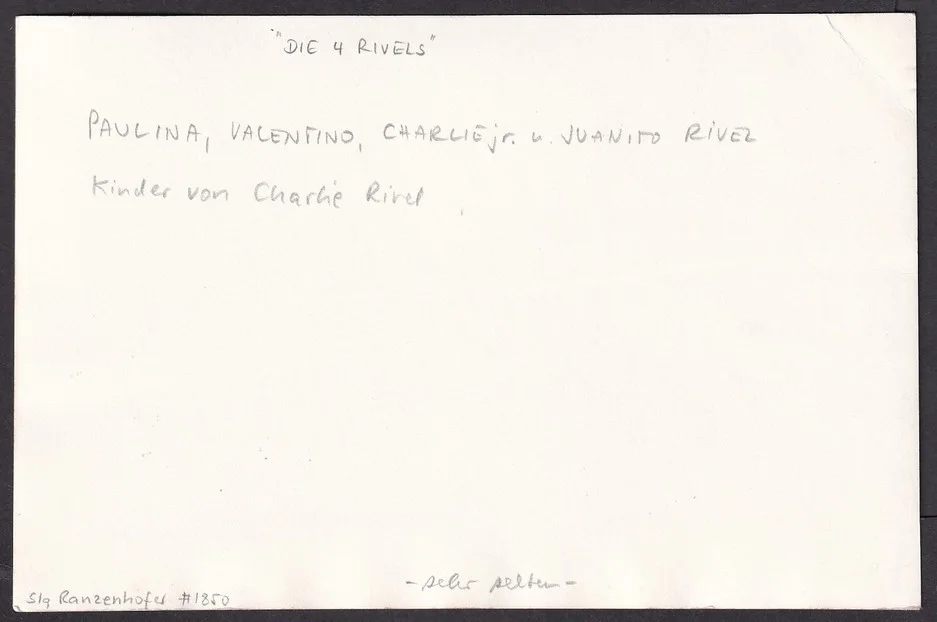 CHARLIE RIVEL'S Children photograph signed by all 4, image 2