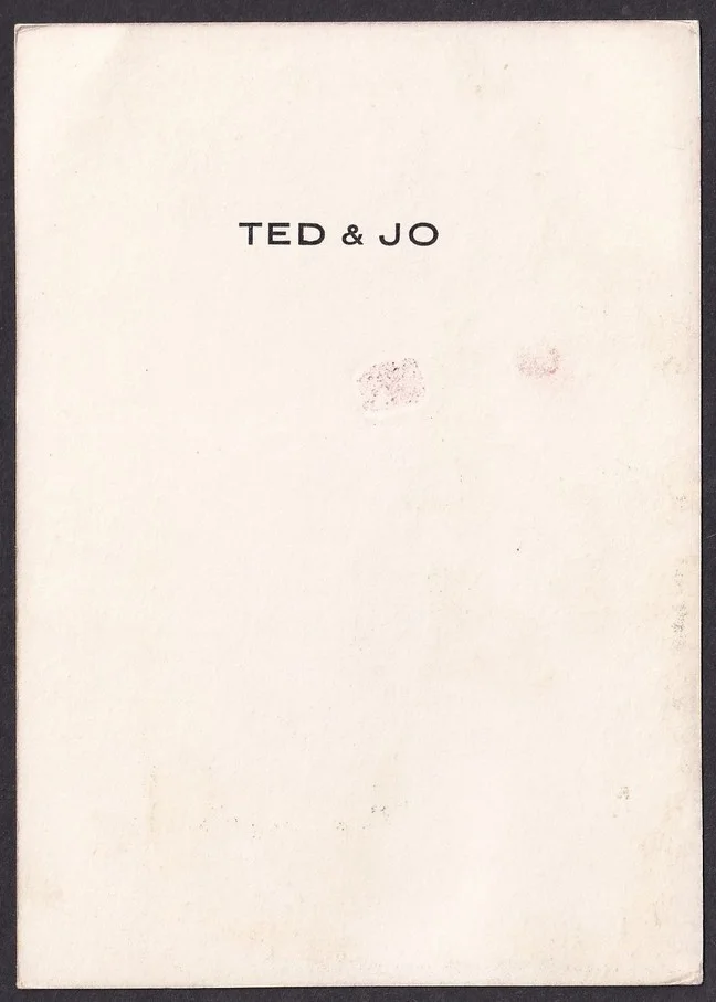 TED & JO German Artists signed card, image 2