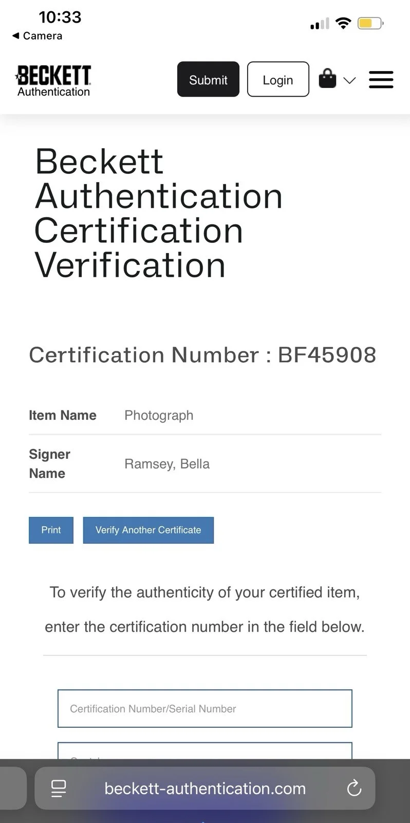 BAS COA BELLA RAMSEY SIGNED 8x10 GAME OF THRONES PHOTO BECKETT, изображение 3