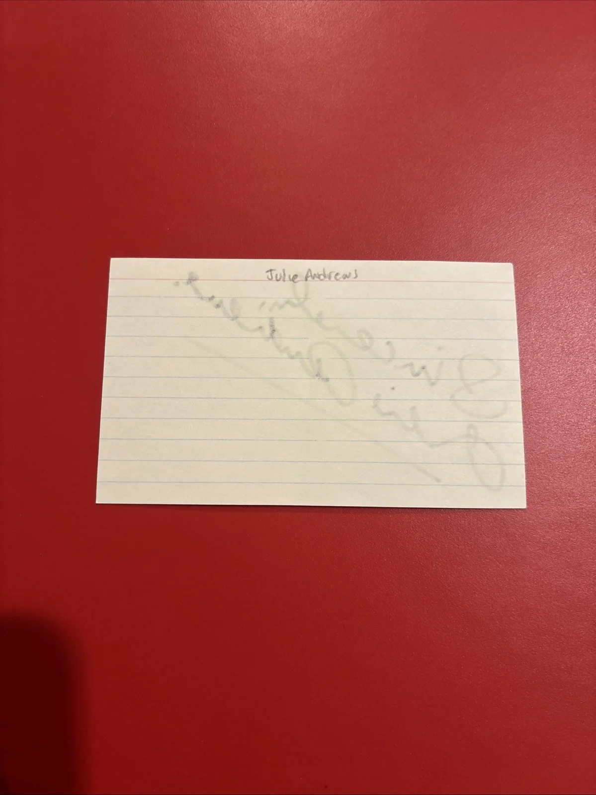 Julie Andrews — Julie Andrews Dick Van Dyke Signed 3x5 Index Card Mary Poppins Movie, изображение 2