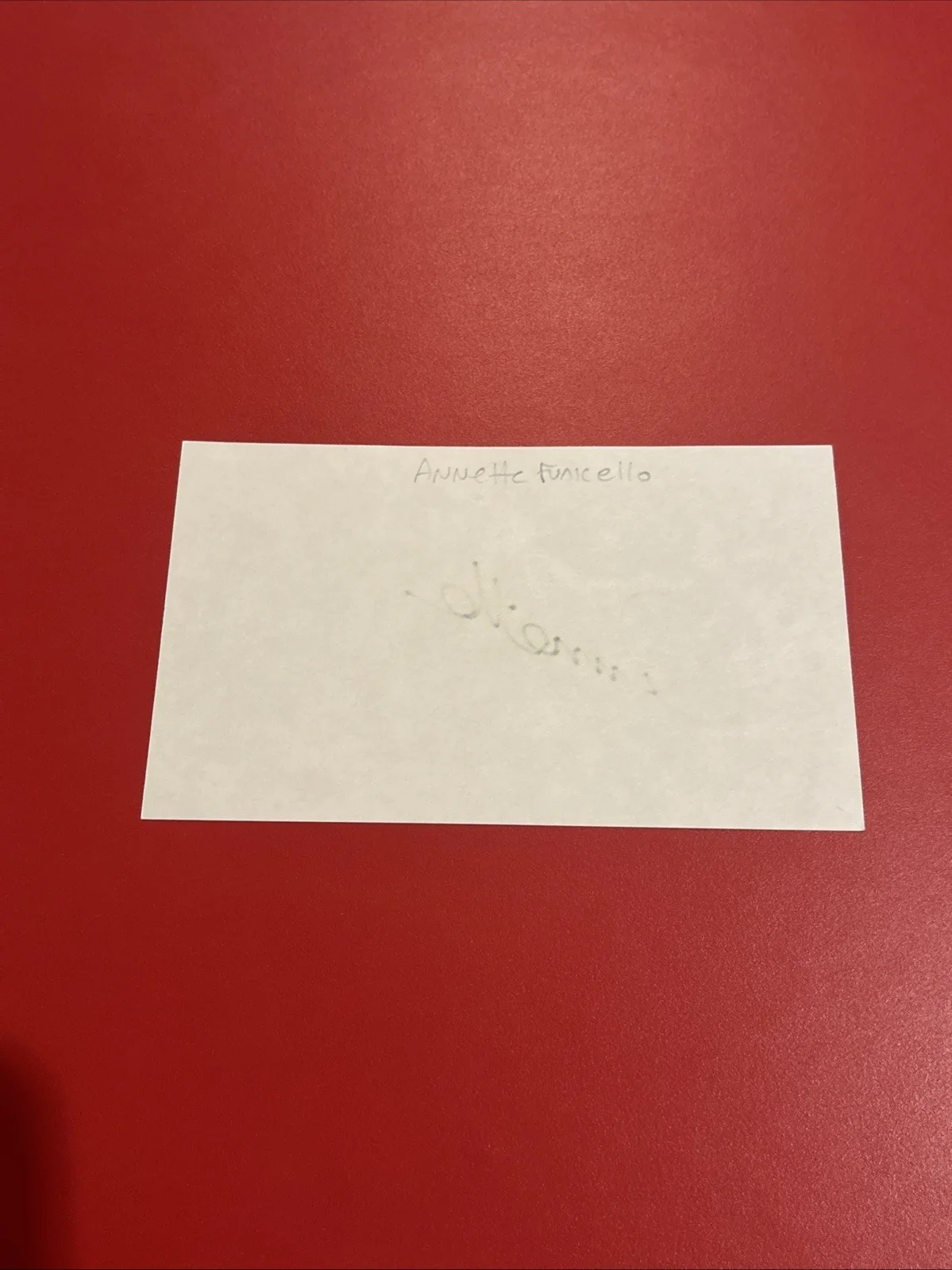 Annette Funicello — Annette Funicello Signed 3x5 Index Card Autograph, image 4