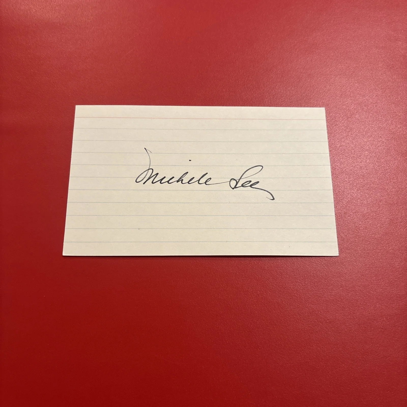 Michelle Lee — Michele Lee Actress / Director Knots Landing Signed 3" x 5" Index Card, image 2