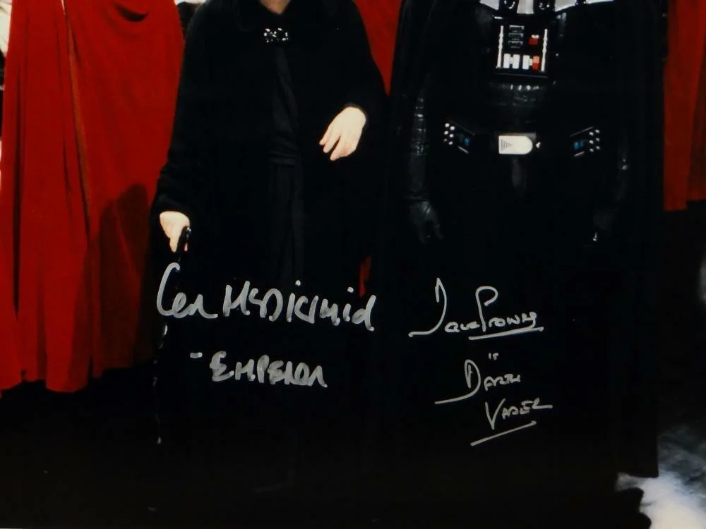 Prowse/ McDiarmid Signed Star Wars 16x20 Darth Vader/Emperor Photo- Beckett Auth, изображение 2