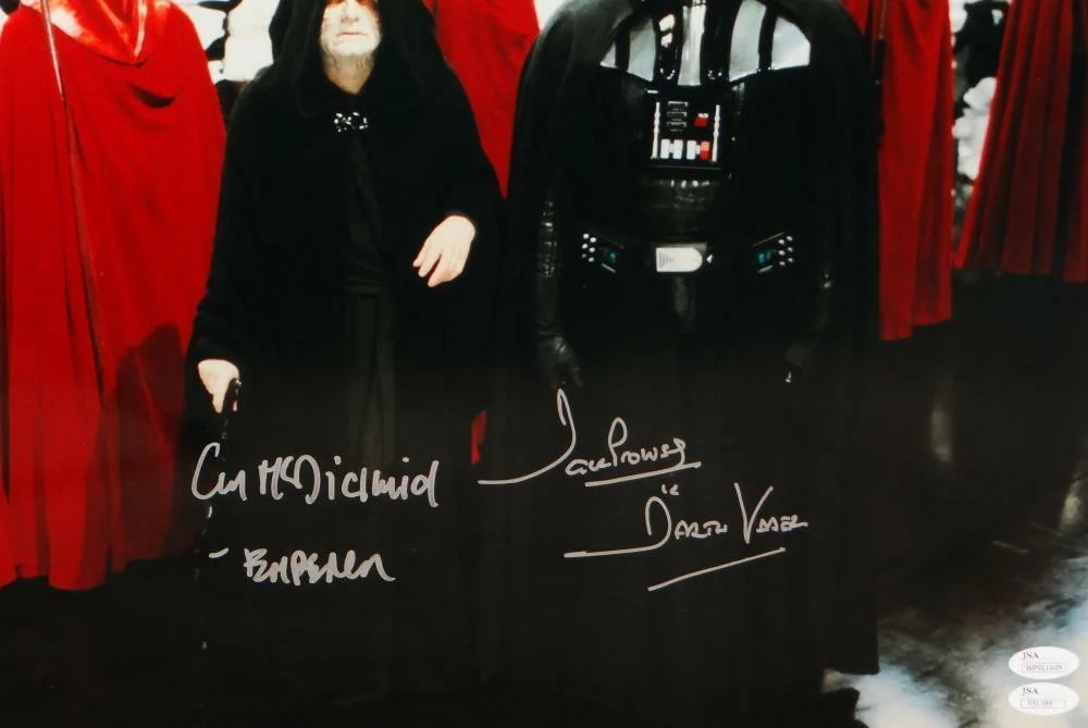 Prowse/ McDiarmid Signed Star Wars 16x20 Darth Vader/ Emperor Photo- JSA W Auth, изображение 2