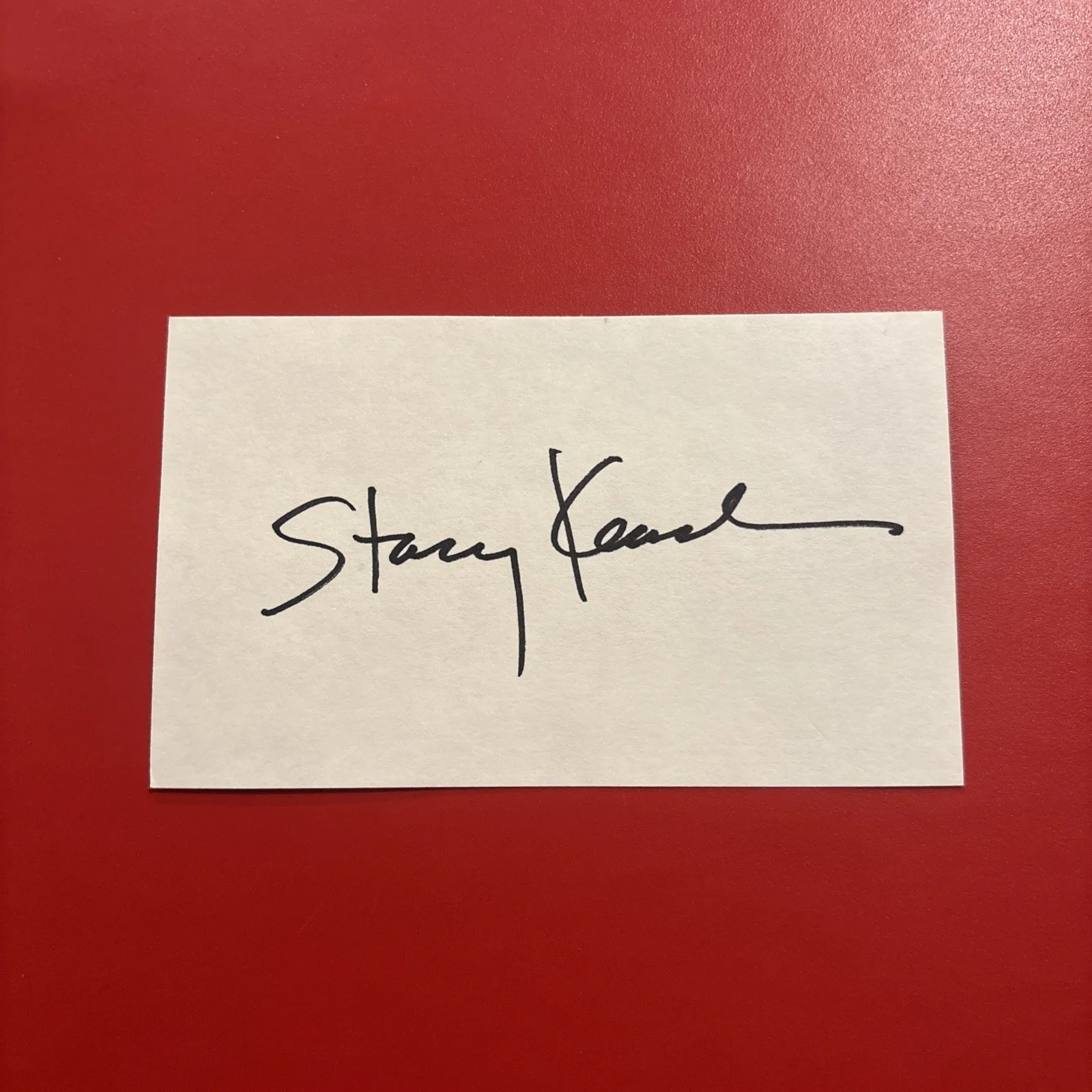 Stacy Keach — Stacy Keach Signed Index Card Signature Vintage Autographed AUTO