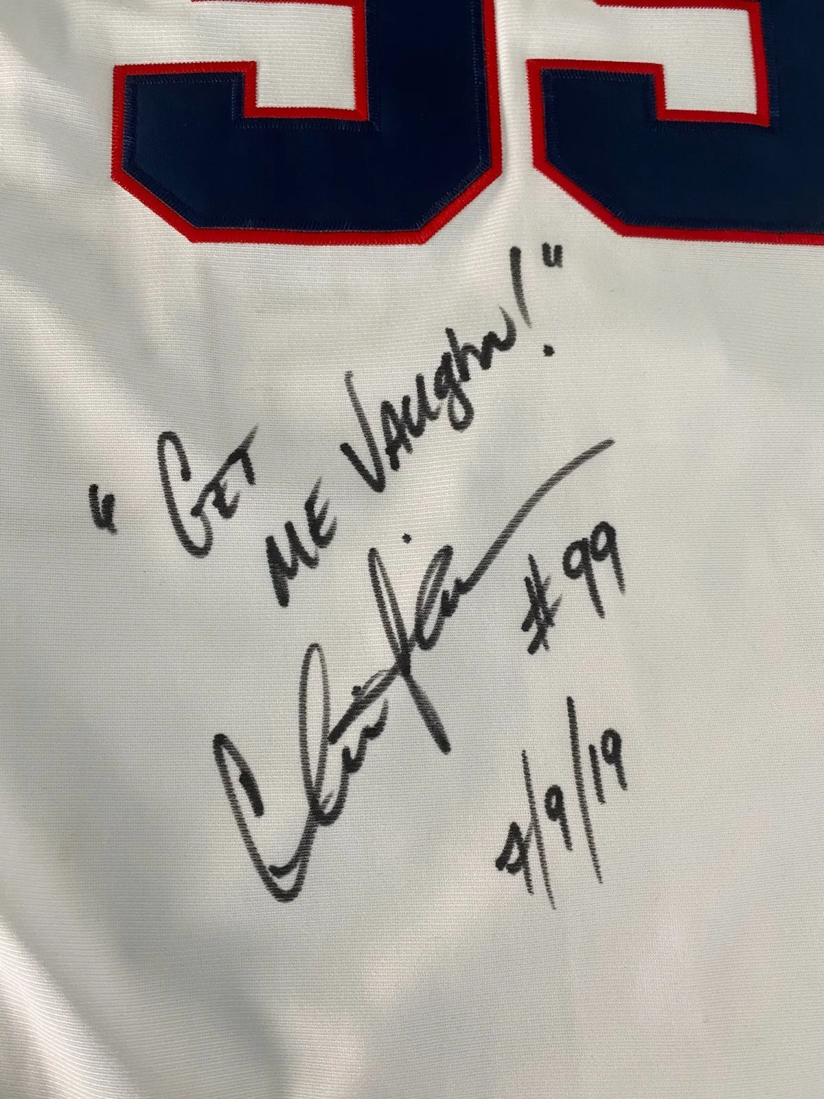 Charlie Sheen — Charlie Sheen WORN Autographed VAUGHN Cleveland Indians Jersey ASI Proof, изображение 3