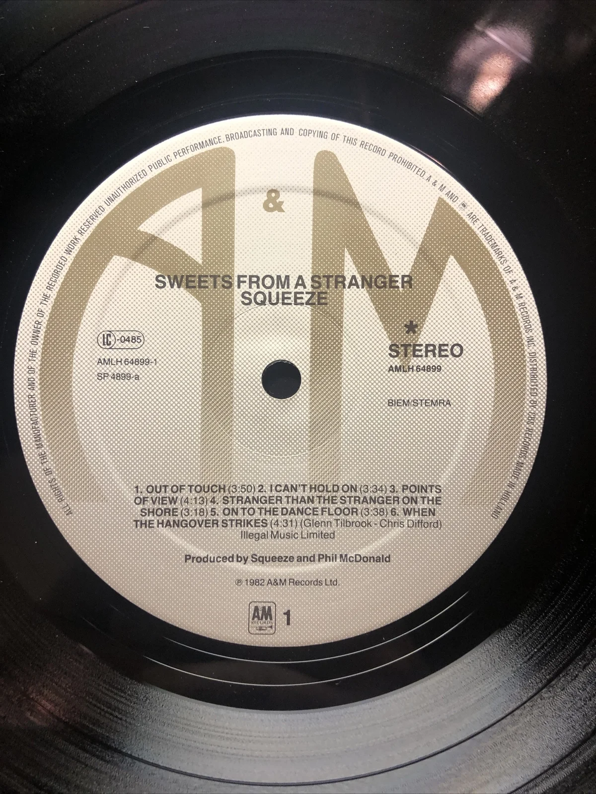 SQUEEZE “SWEETS FROM A STRANGER" LP BIEM/STEMRA Ex 1st Press, image 3