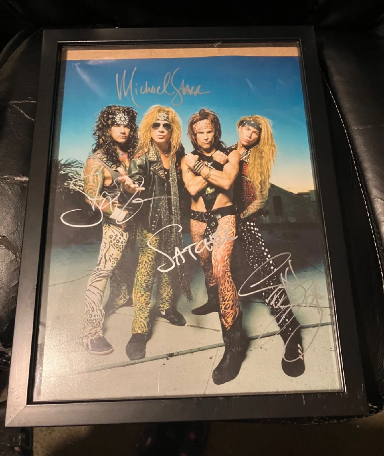 Steel Panther Signed Promo Photo with Lexxi Foxx and Backstage Pass RARE!, image 2