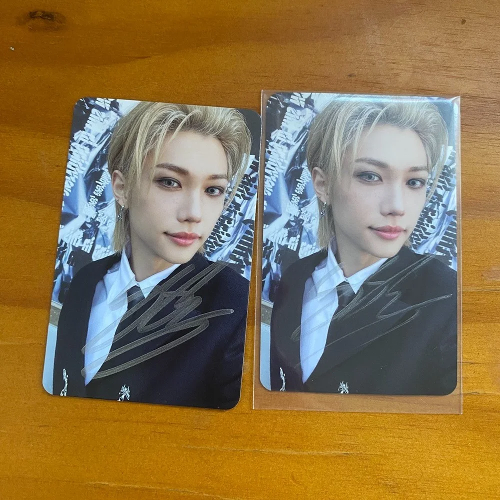 Stray Kids FELIX Felix Photo Card Autographed Signed K-POP Collection 3 inch D, изображение 3