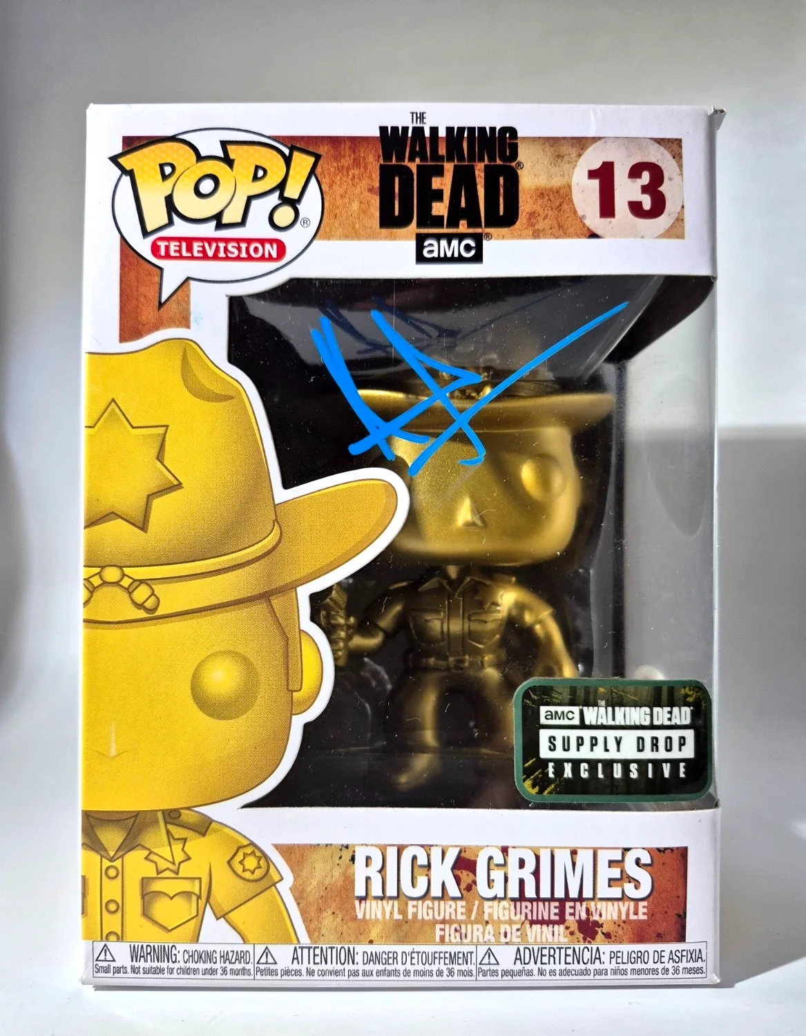 Andrew Lincoln — ANDREW LINCOLN SIGNED THE WALKING DEAD RICK GRIMES FUNKO POP SUPPLY DROP PSA COA, изображение 2