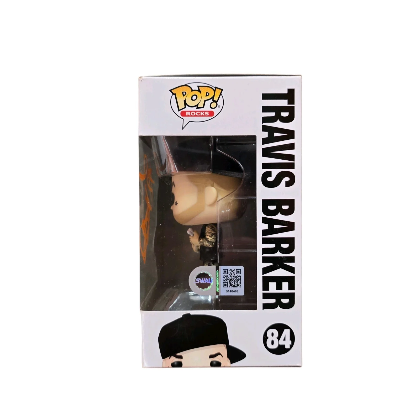 Travis Barker Signed Funko 84 Blink 182 Punk SWAU Authenticated RARE, изображение 2