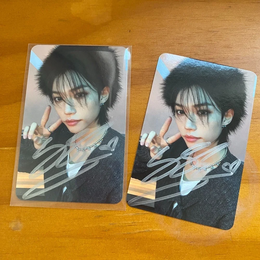Stray Kids FELIX Felix Photo Card Autographed Signed K-POP Collection 3 inch C, изображение 3