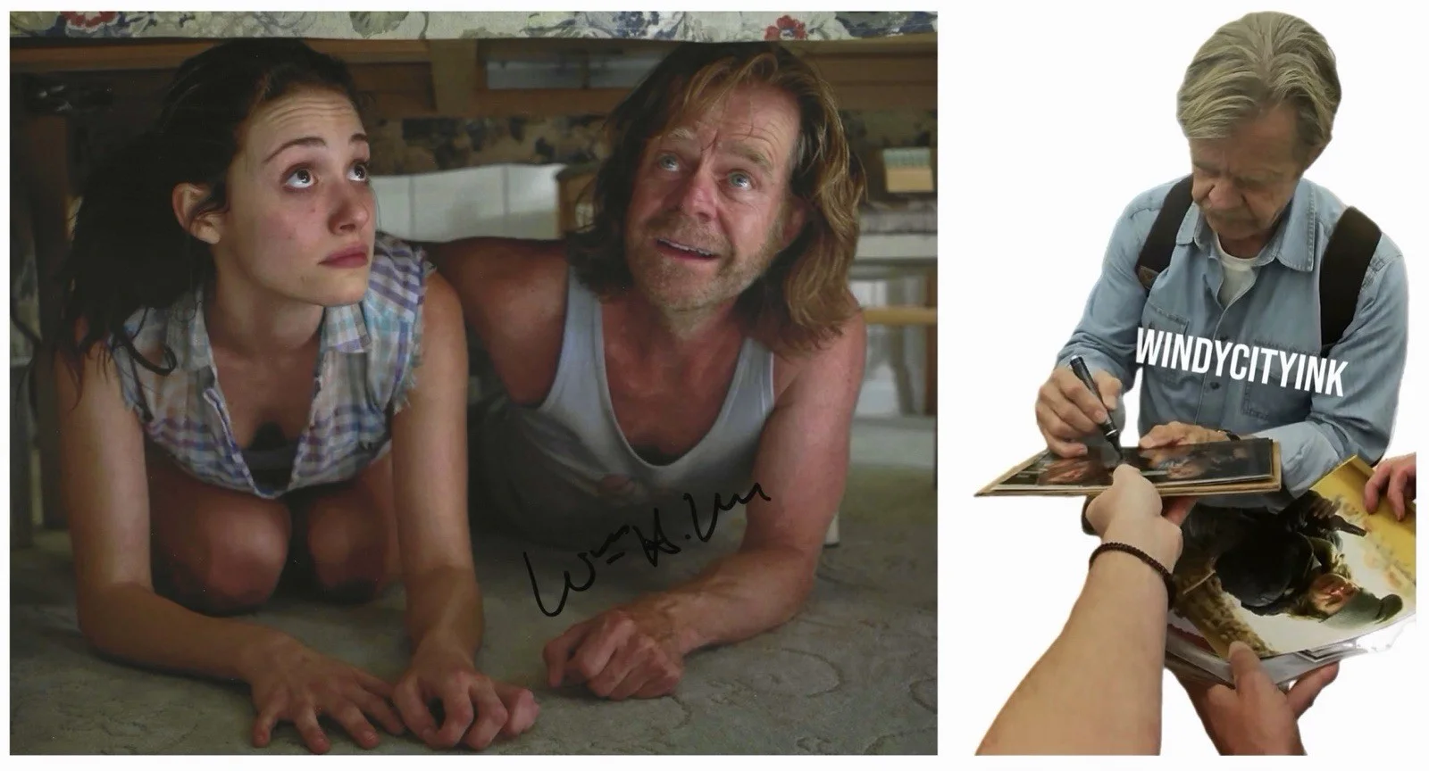 WILLIAM H MACY — WILLIAM H MACY SIGNED 8x10 PHOTO SHAMELESS FRANK GALLAGHER FARGO w/EXACT PROOF!