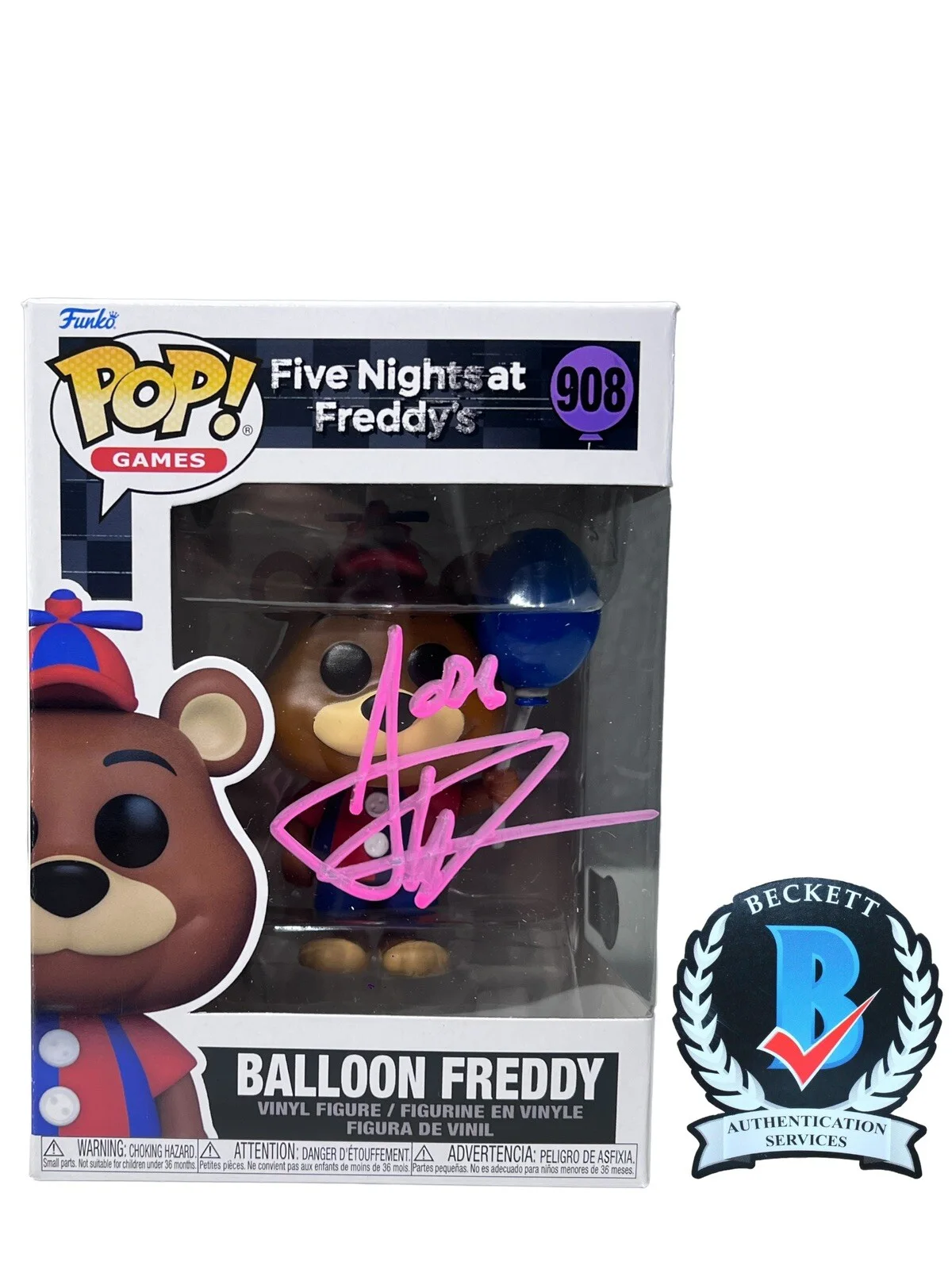 Josh Hutcherson — Josh Hutcherson Signed Five Nights at Freddy’s Funko BAS BM35428 Balloon Freddy