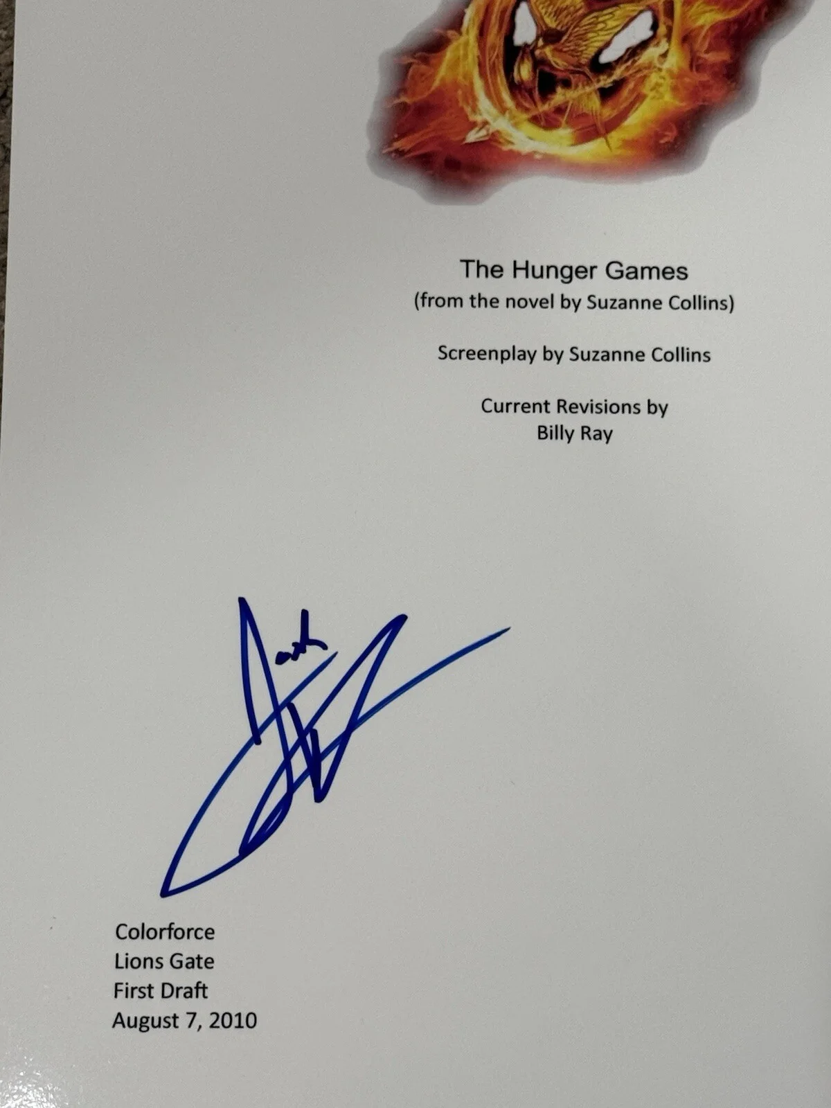 Josh Hutcherson — JOSH HUTCHERSON SIGNED 8.5x11 HUNGER GAMES COVER BAS BN92095, image 2