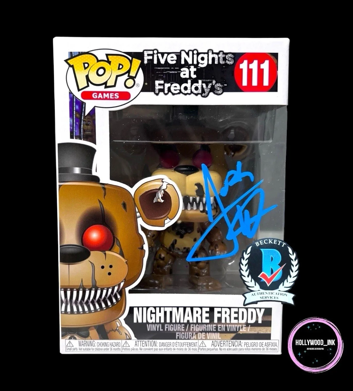 Josh Hutcherson — JOSH HUTCHERSON SIGNED FIVE NIGHTS AT FREDDY’S FUNKO AUTOGRAPH BECKETT + PROOF