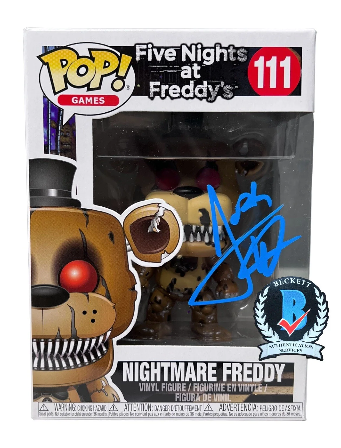 Josh Hutcherson — JOSH HUTCHERSON SIGNED FIVE NIGHTS AT FREDDY’S FUNKO AUTOGRAPH BECKETT + PROOF, изображение 2