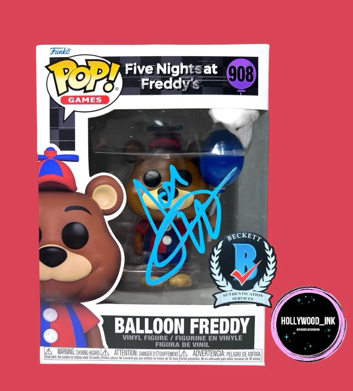 Josh Hutcherson — JOSH HUTCHERSON SIGNED FIVE NIGHTS AT FREDDY’S “BALLOON FREDDY” FUNKO BECKETT
