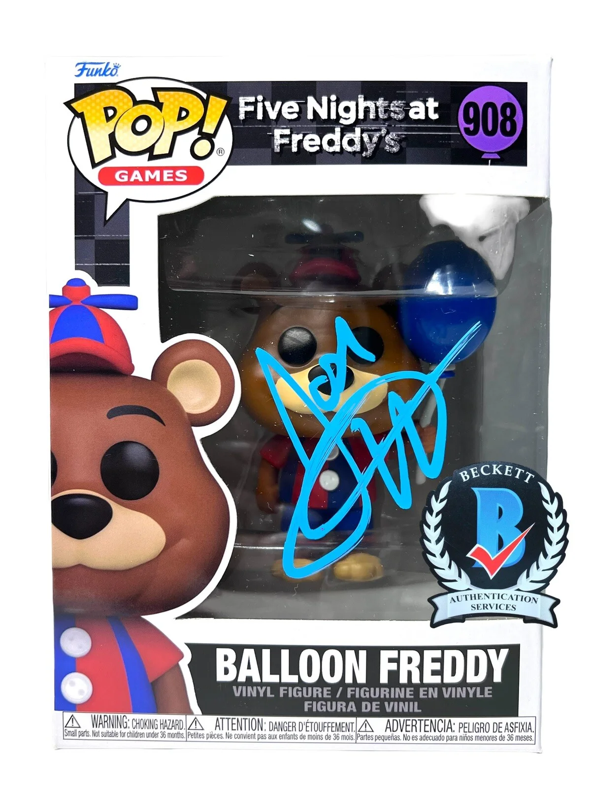 Josh Hutcherson — JOSH HUTCHERSON SIGNED FIVE NIGHTS AT FREDDY’S “BALLOON FREDDY” FUNKO BECKETT, изображение 2