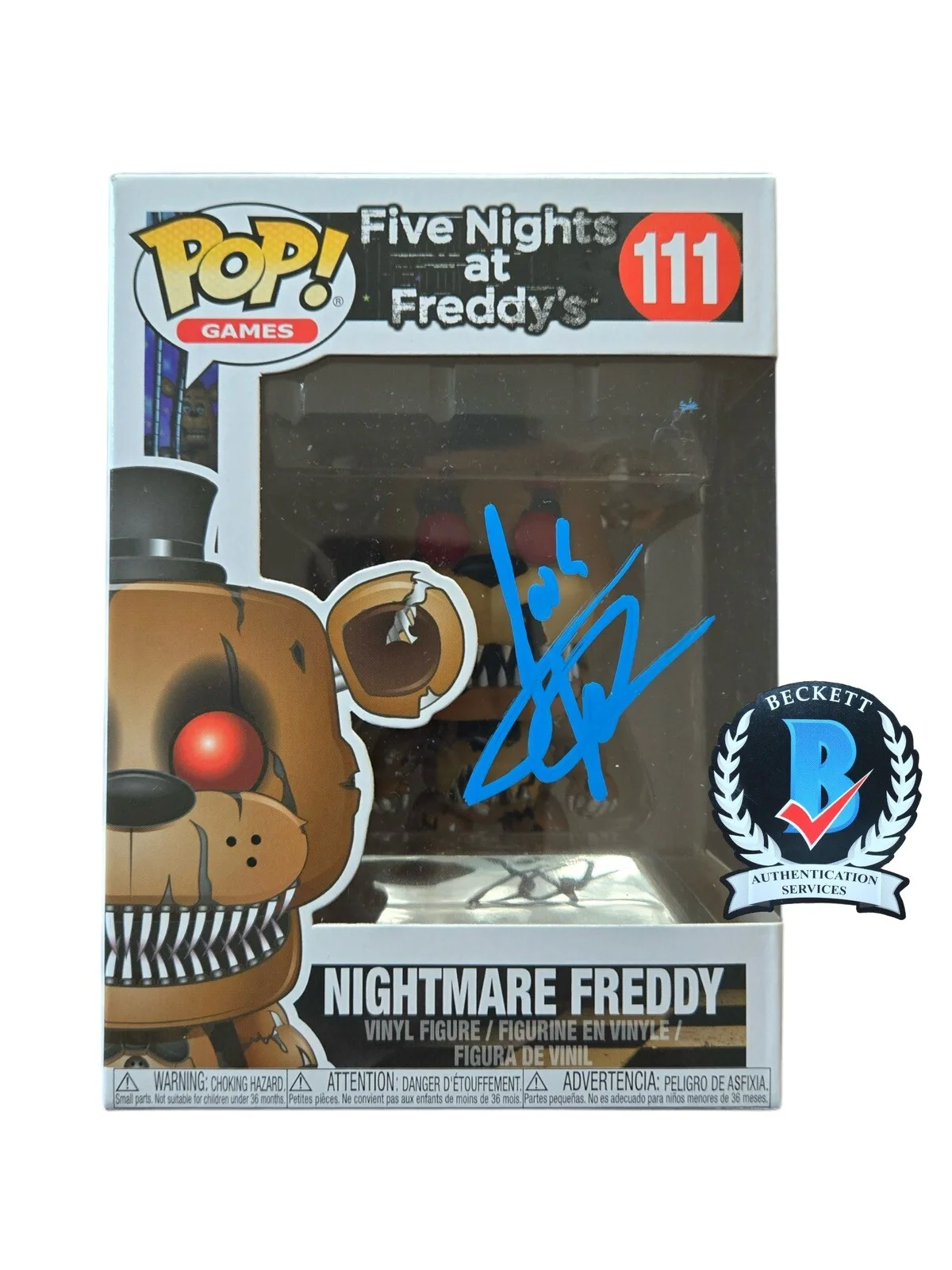 Josh Hutcherson — JOSH HUTCHERSON SIGNED FIVE NIGHTS “NIGHTMARE FREDDY” BECKETT BN92290