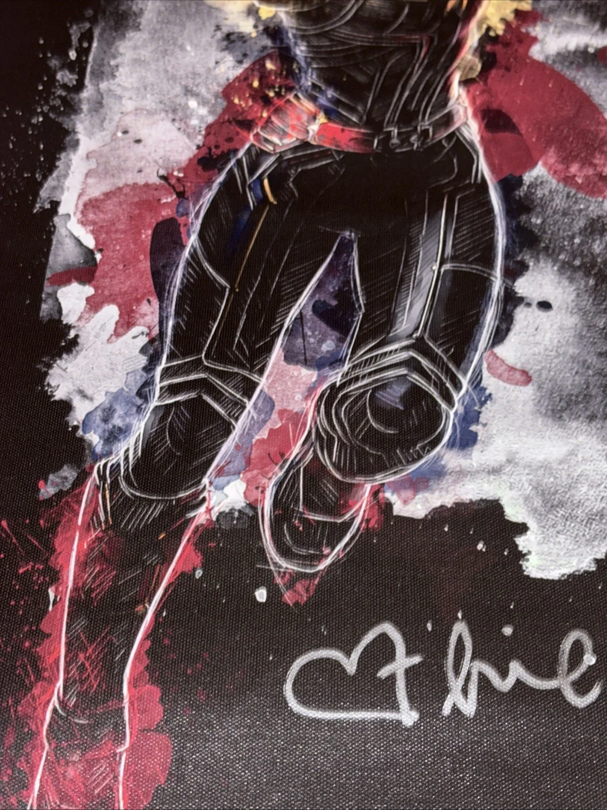 Brie Larson — Brie Larson Signed Autographed 24"x18" Captain Marvel Canvas Poster JSA Auth, image 3
