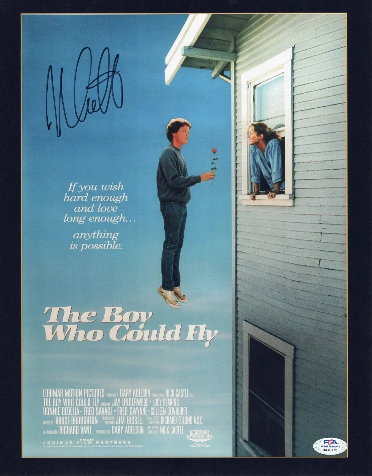 Nick Castle — Nick Castle autographed signed 11x14 photo The Boy Who Could Fly PSA COA