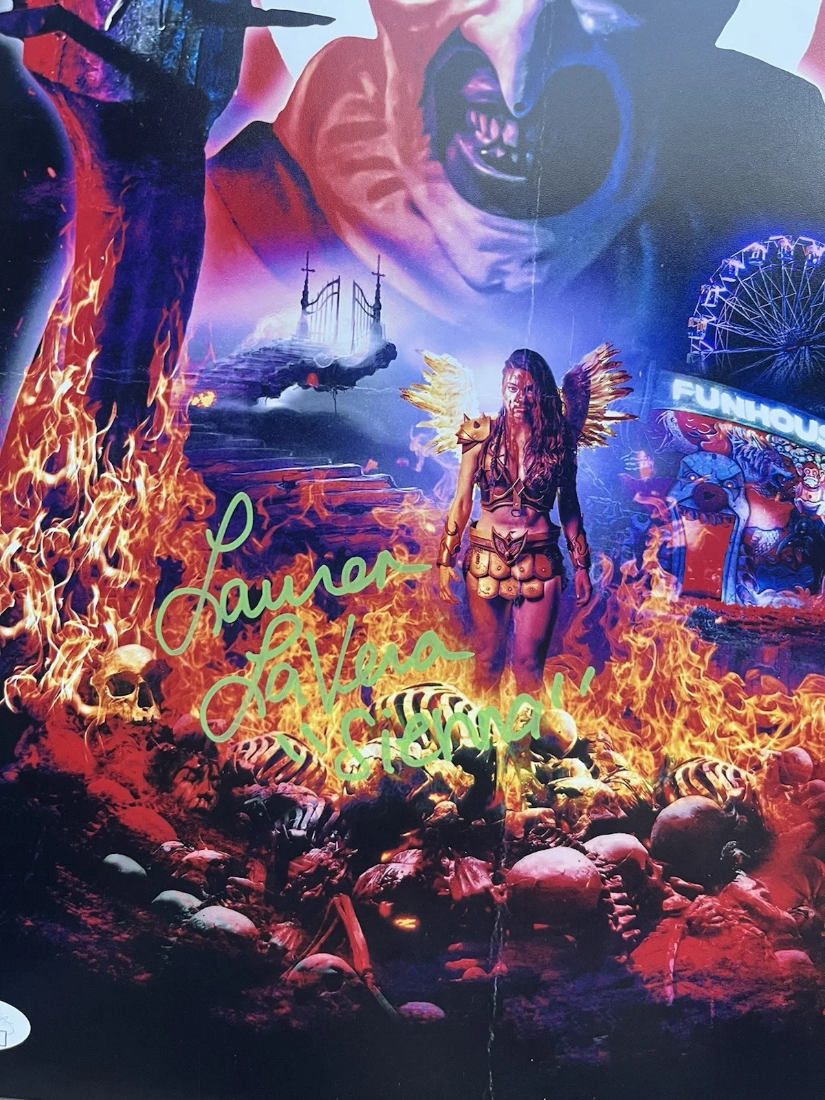 Lauren LaVera — Lauren LaVera Samantha Scaffidi Dual Signed Terrifier 2 11x14 Photo JSA COA, image 4
