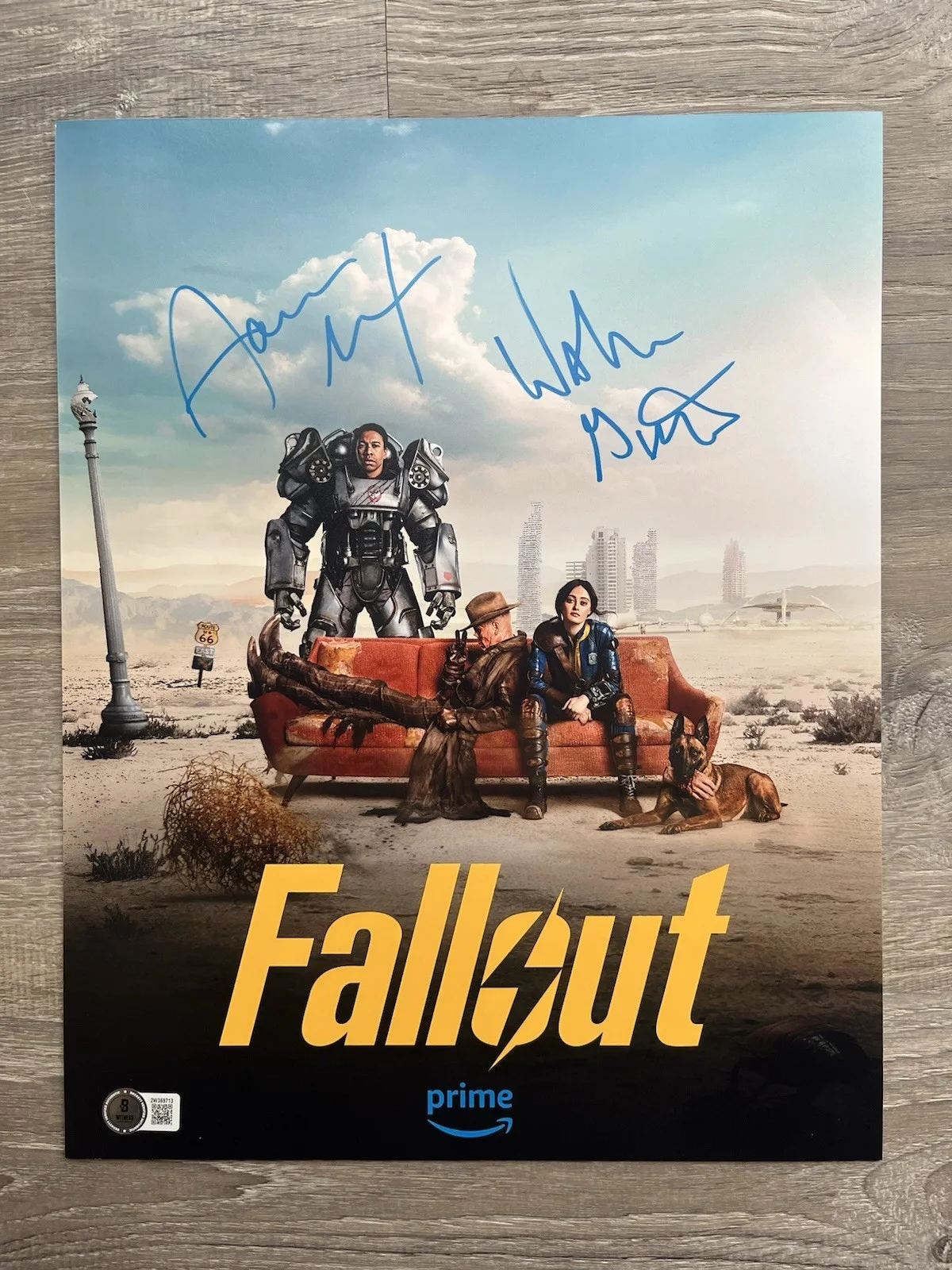 Walton Goggins — Walton Goggins Aaron Moten Signed Fallout 11x14 Photo Beckett COA Ghoul Maximus, изображение 2