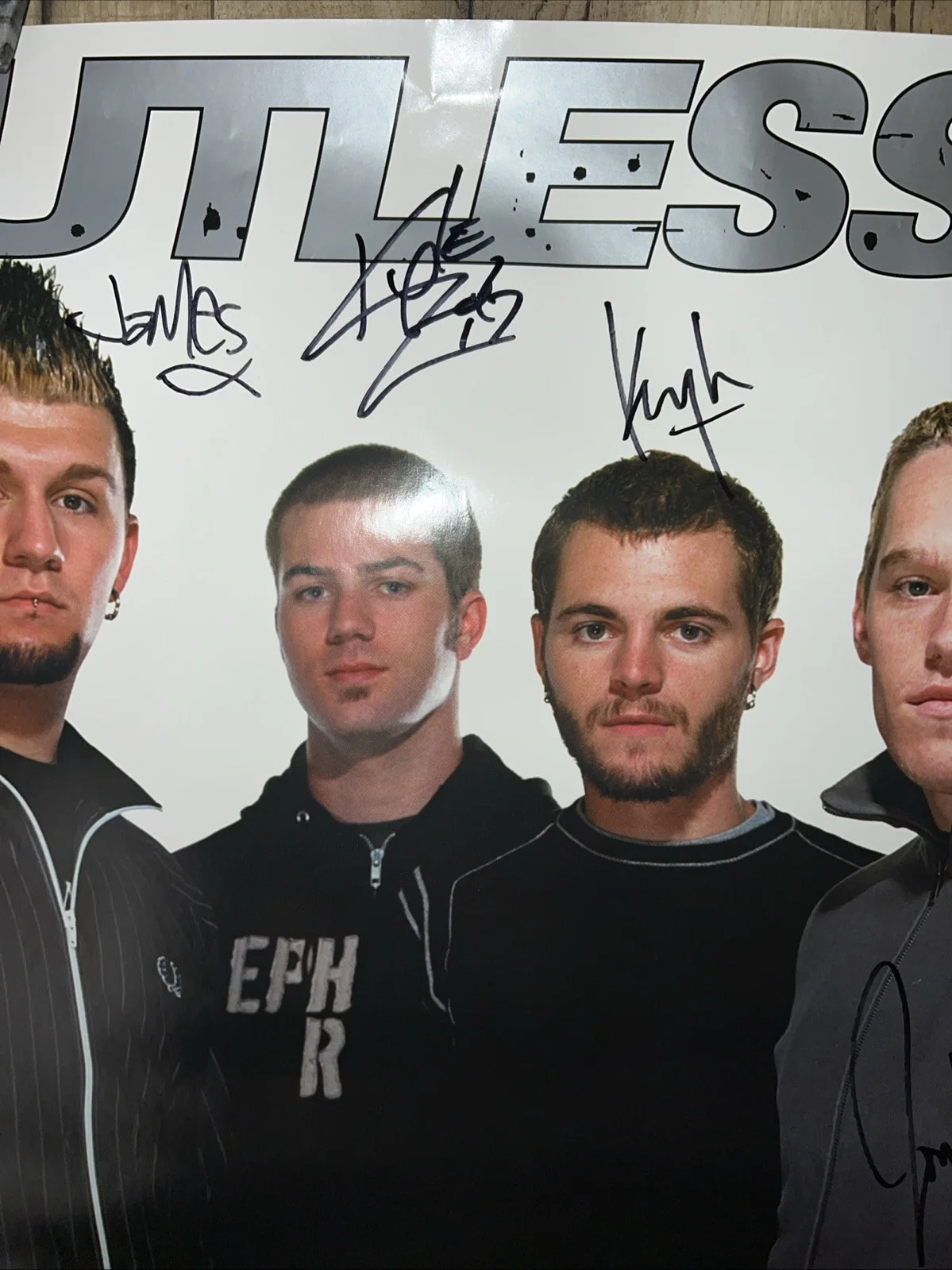 KUTLESS 36x24” POSTER CHRISTIAN ROCK BAND Signed By All Members Autographed 2000, image 3