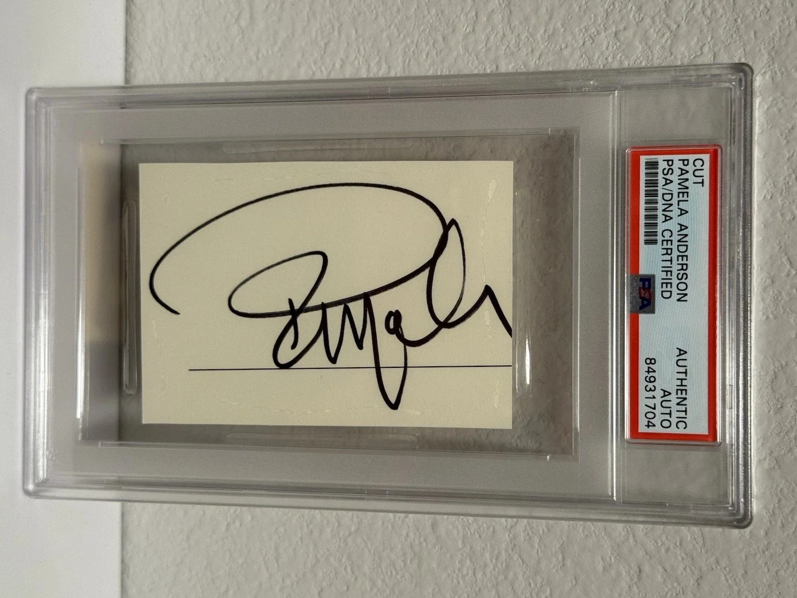 pamela anderson — PAMELA ANDERSON signed INDEX CARD auto PSA/DNA encapsulated baywatch PLAYBOY 10
