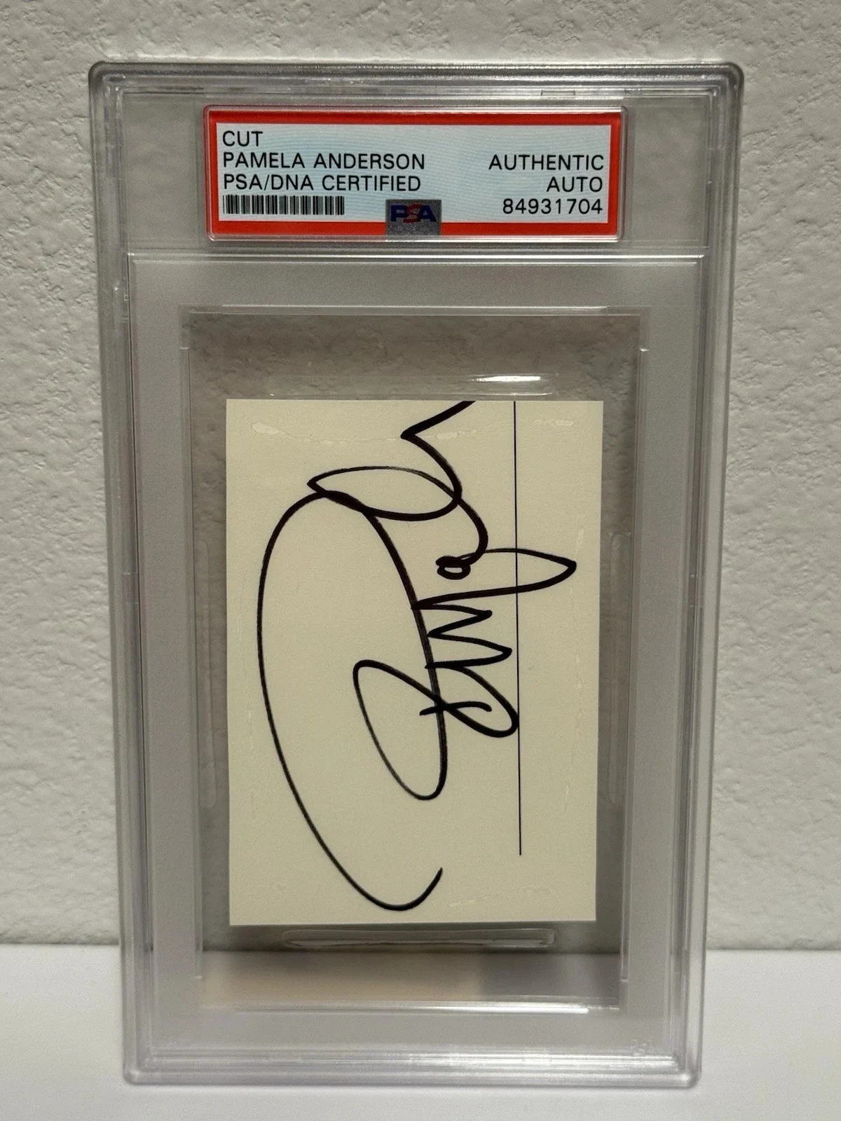 pamela anderson — PAMELA ANDERSON signed INDEX CARD auto PSA/DNA encapsulated baywatch PLAYBOY 10, изображение 2