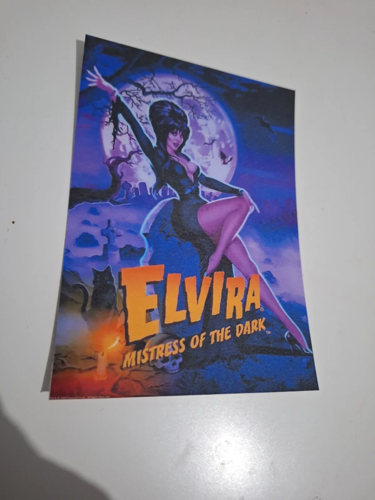 Vintage Style Postcard "Mistress of the Dark" 1988 – Reproduction Art – Print, изображение 5