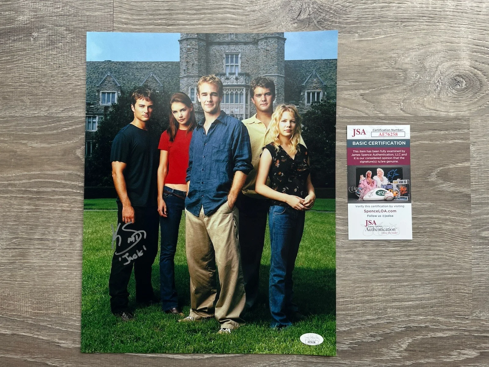 Kerr Smith — Kerr Smith Signed Dawsons Creek 11x14 Photo JSA COA Jack