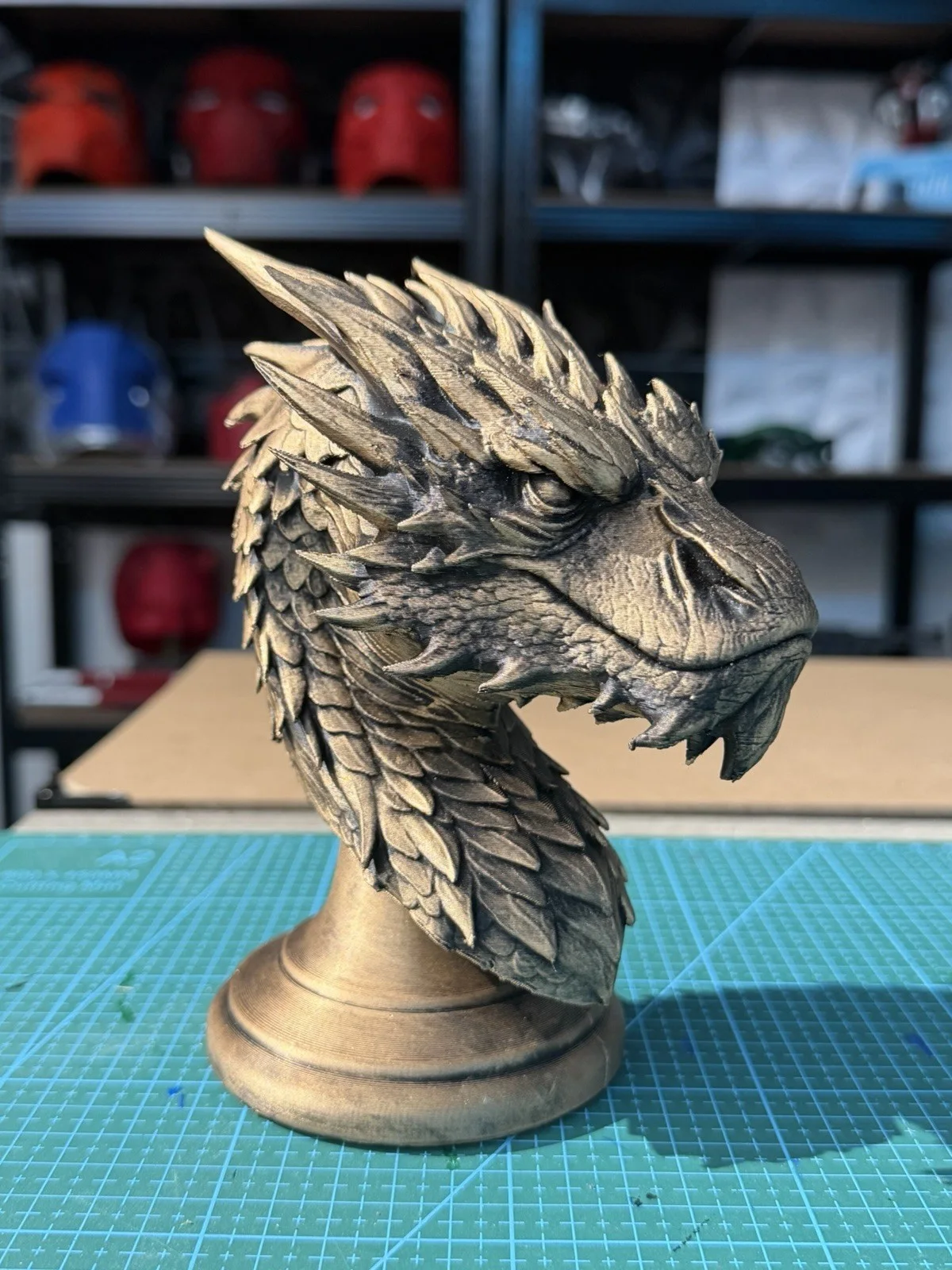3D Printed Smaug Bust - The hobbit, image 2