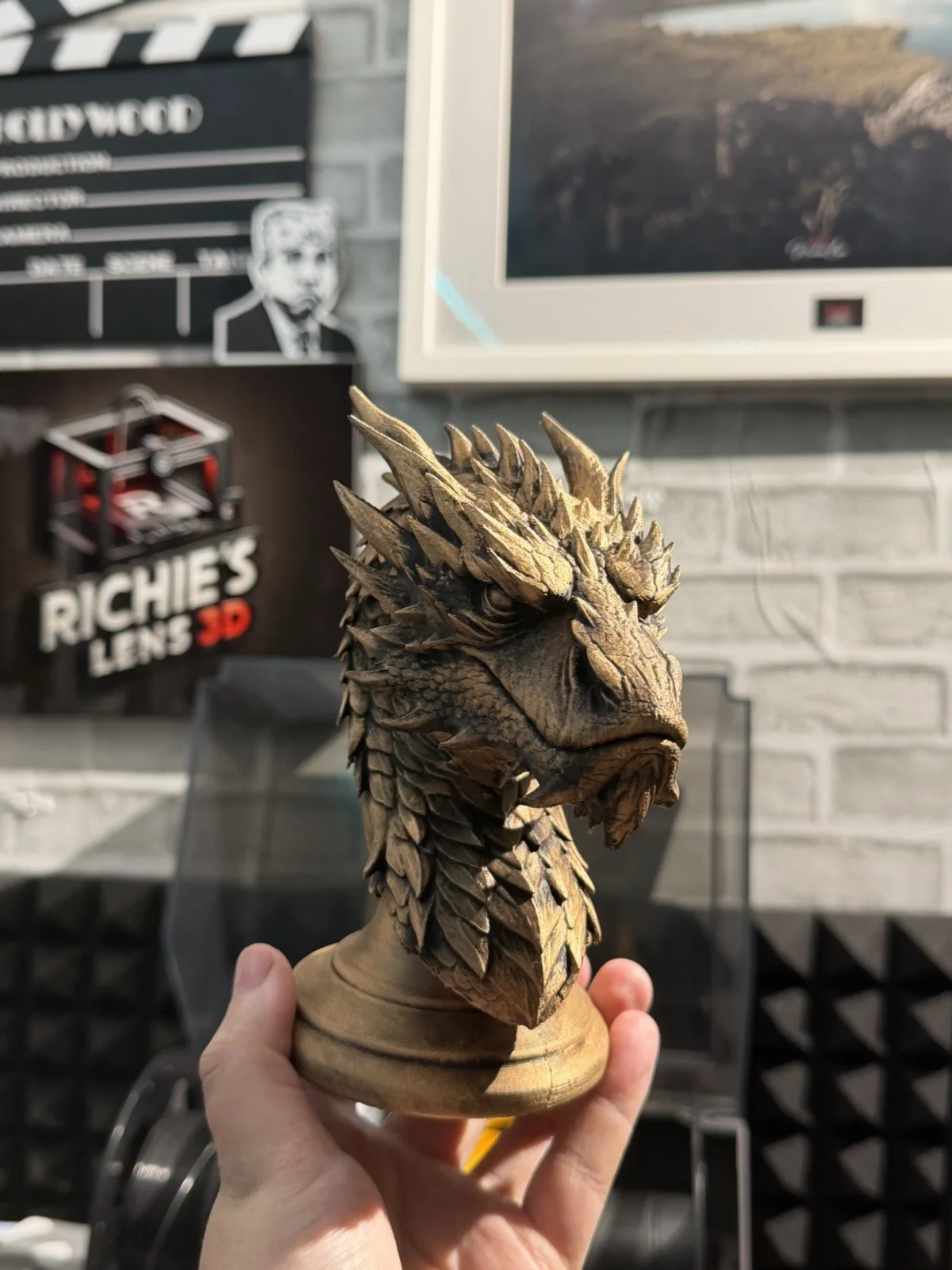3D Printed Smaug Bust - The hobbit, image 3