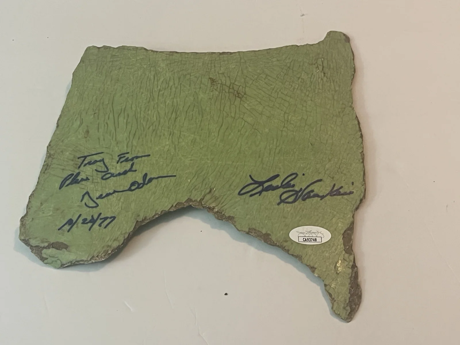 Lynyrd Skynyrd Signed Plane Crash Food Tray 9”X8”Leslie Hawkins & Gene Odom JSA!, изображение 2