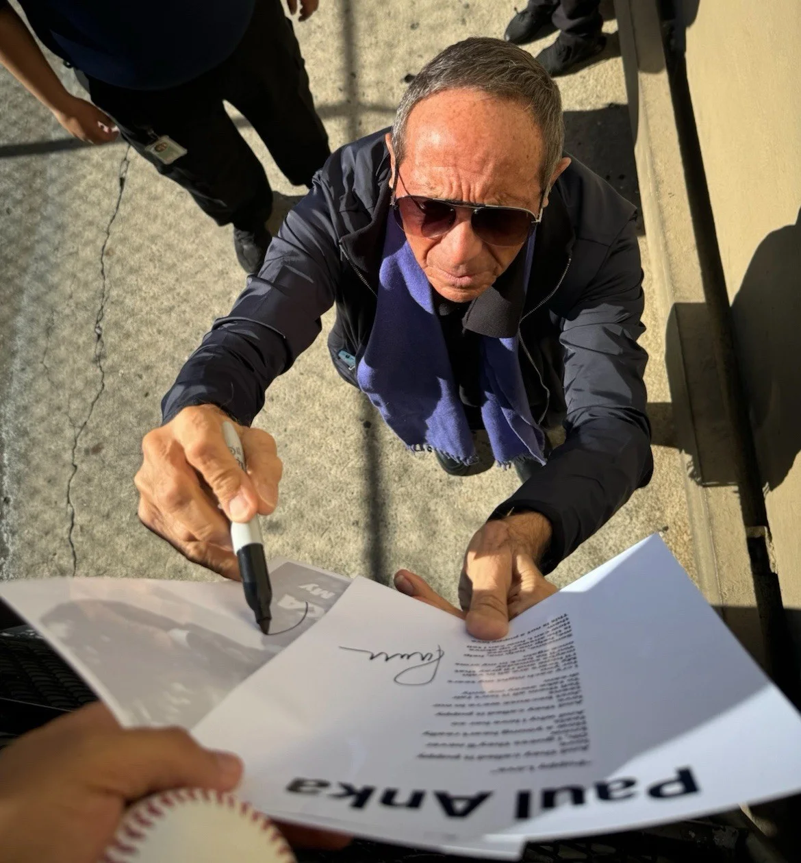 paul anka signed music lyric sheet 8x5 11 Autographed sheet w/proof 3, изображение 3