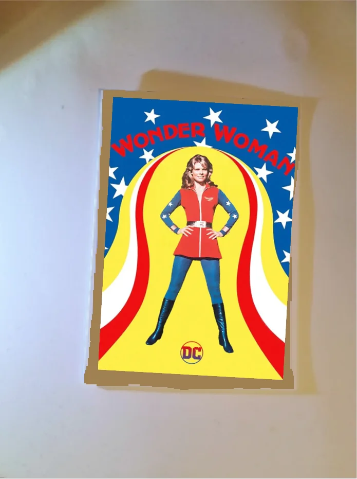 Vintage Style Postcard "Wonder Woman Pilot" 1975 – Reproduction Art – Print, изображение 5