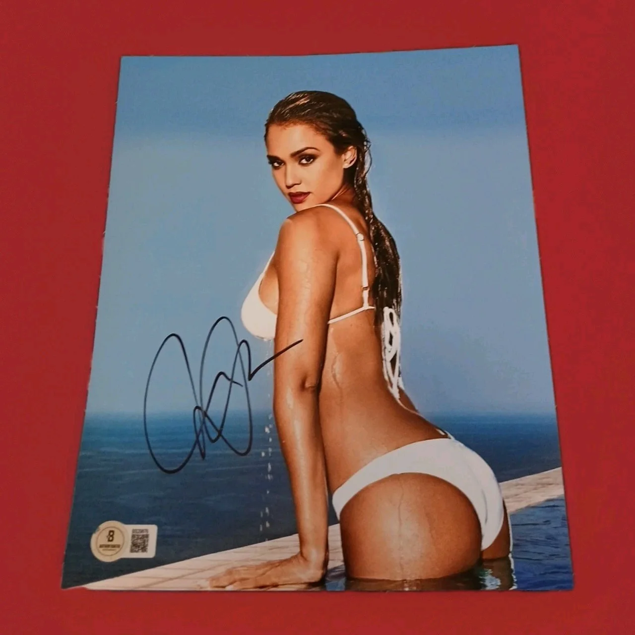 Jessica Alba — Jessica Alba Signed Photo Model Bikini 8x10 Beckett BAS COA