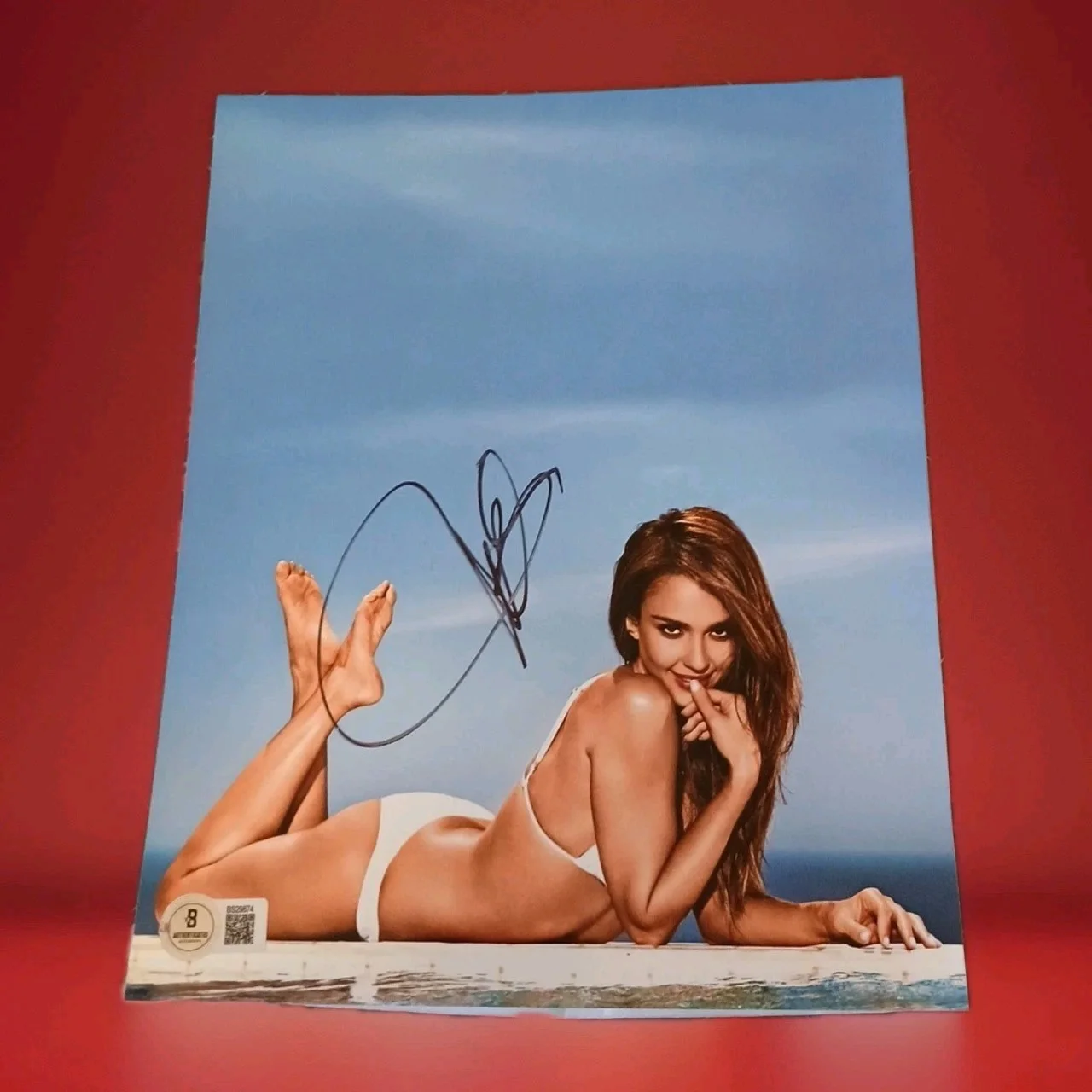 Jessica Alba — Jessica Alba Signed Photo Model Bikini 8x10 BAS Beckett COA