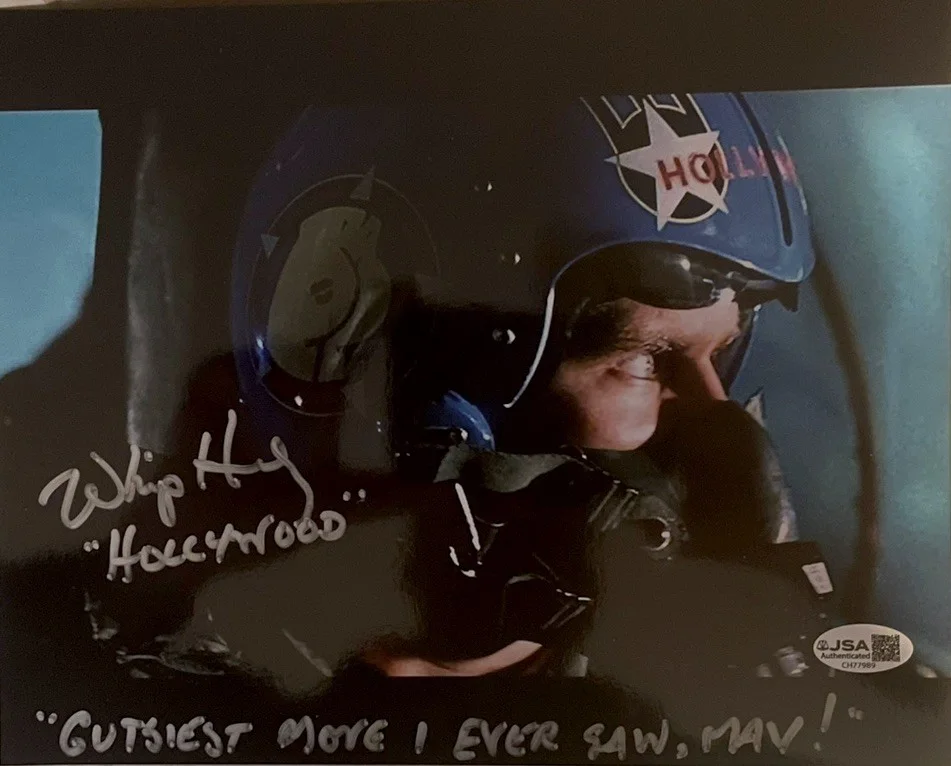 Whip Hubley — “Top Gun” 8x10 Photo Signed By Whip Hubley “Hollywood” with Movie Quote JSA Cert