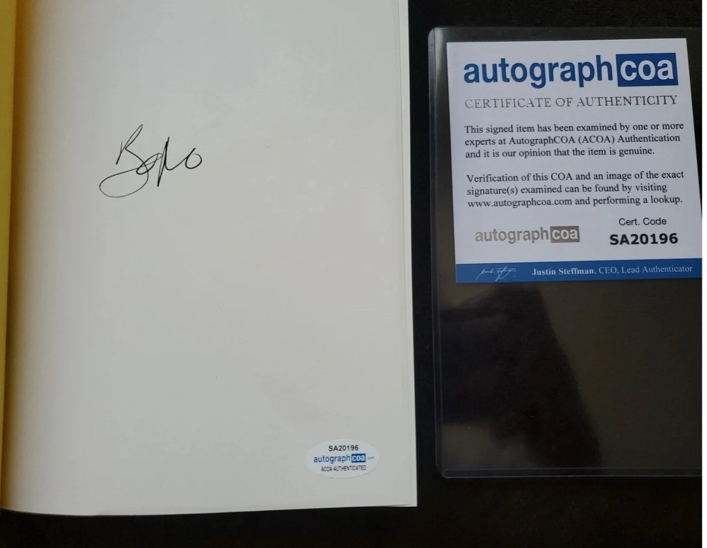 Bono Signed AUTENTICATED Book Surrender 40 Songs 1 Story U2 Singer Autograph COA, image 2