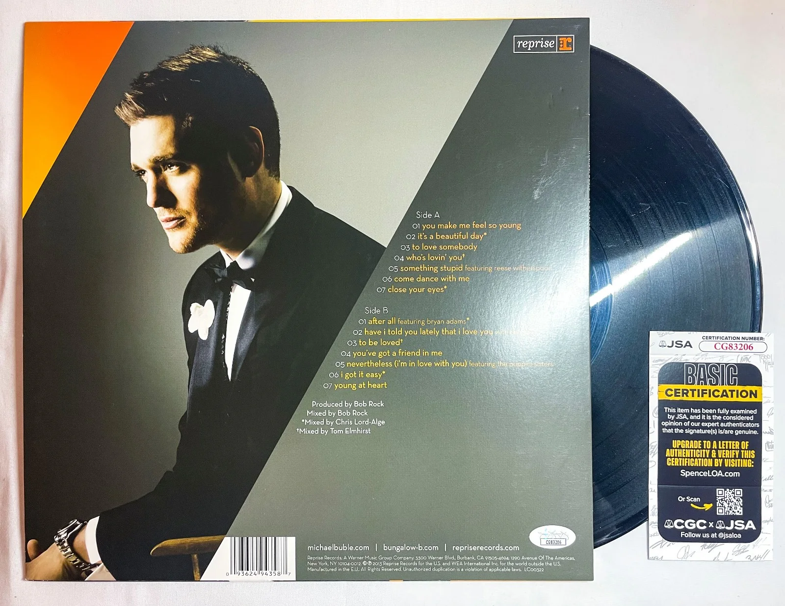 Michael Buble ITS A BEAUTIFUL DAY Signed TO BE LOVED Vinyl Album EXACT Proof JSA, image 5