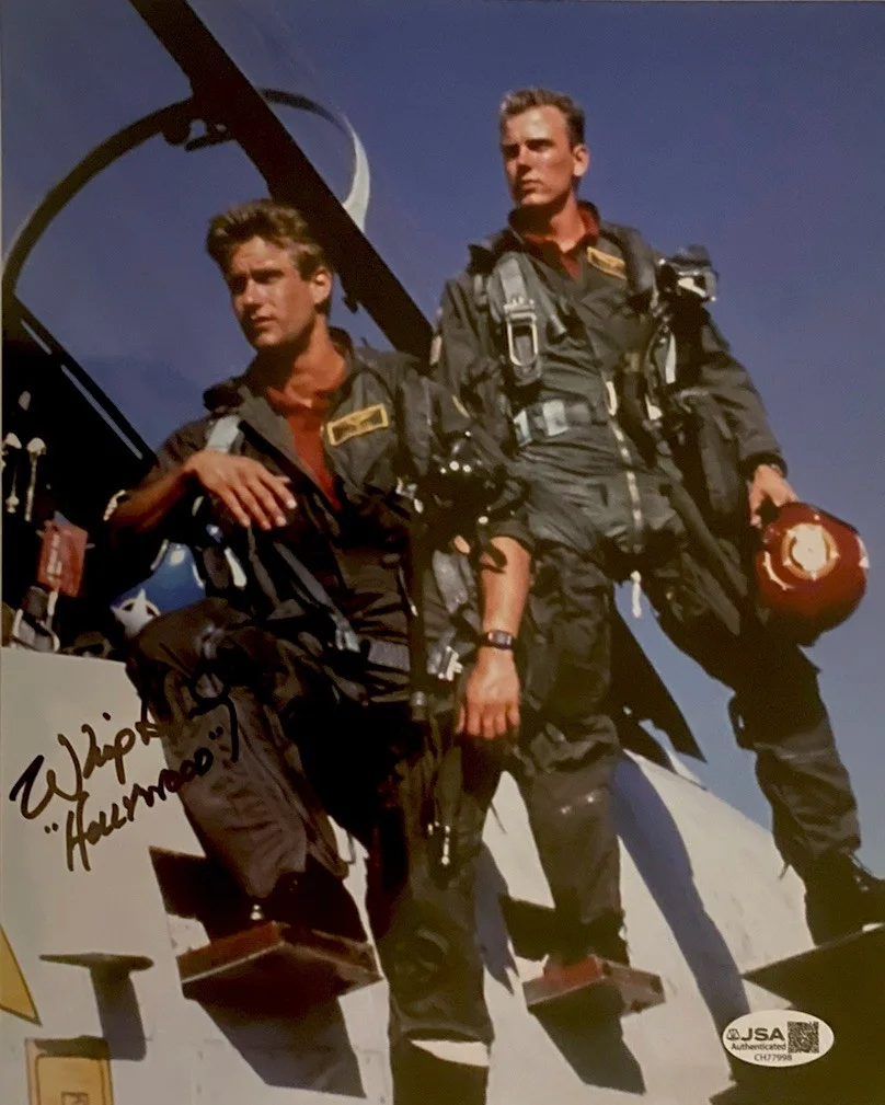 Whip Hubley — “Top Gun” Whip Hubley “Hollywood” Signed 8x10 Color Photo JSA Certified