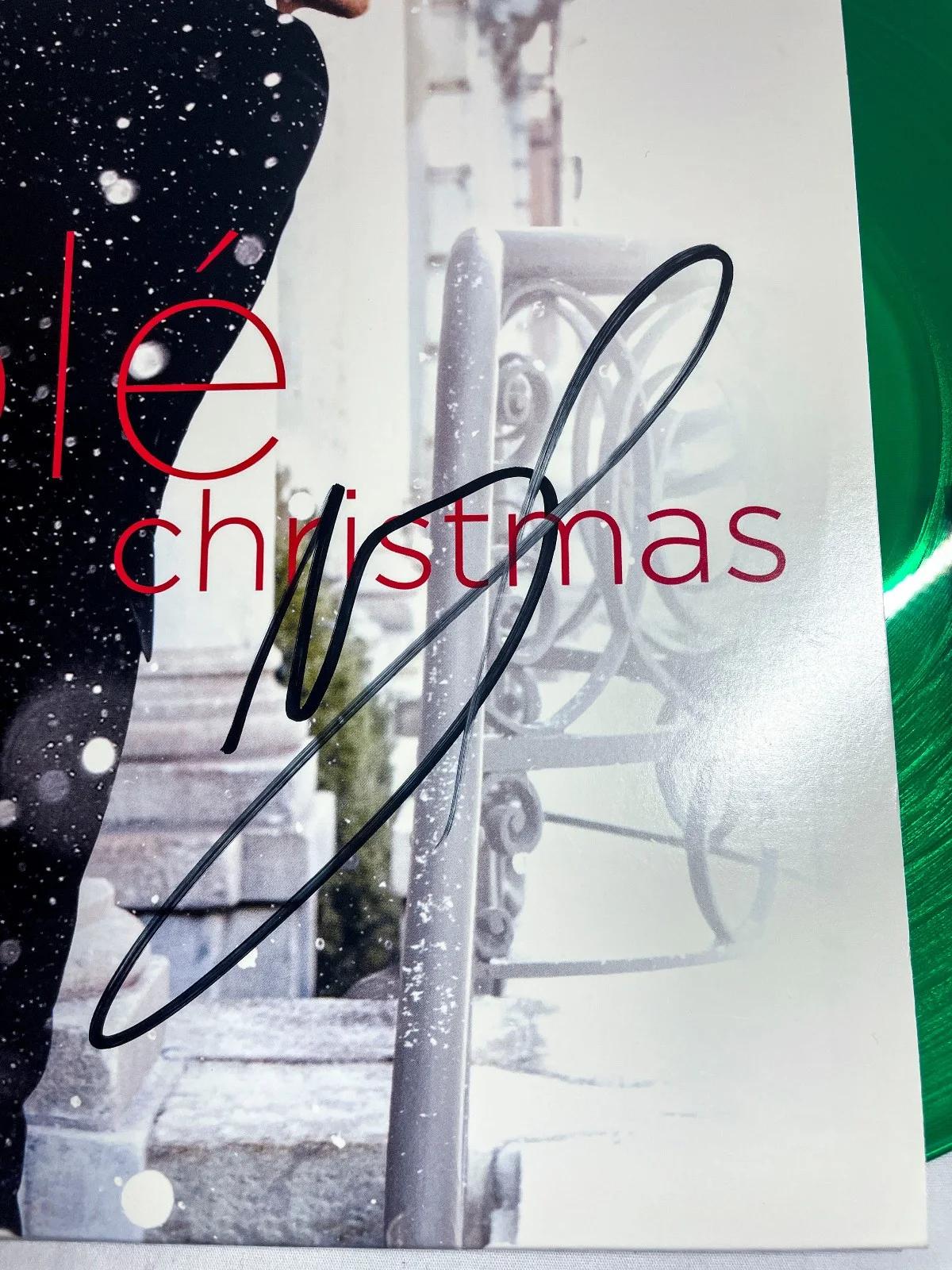 Michael Buble Signed Autographed CHRISTMAS Green Vinyl Album EXACT Proof JSA, image 2