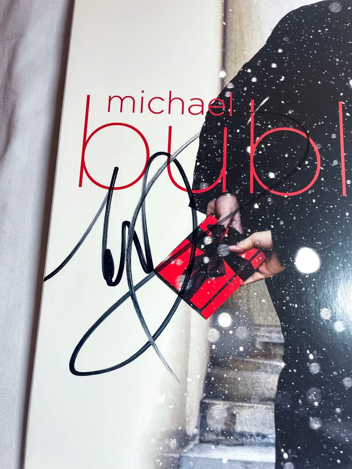 Michael Buble Signed Autographed CHRISTMAS Red Vinyl Album EXACT Proof JSA, image 2