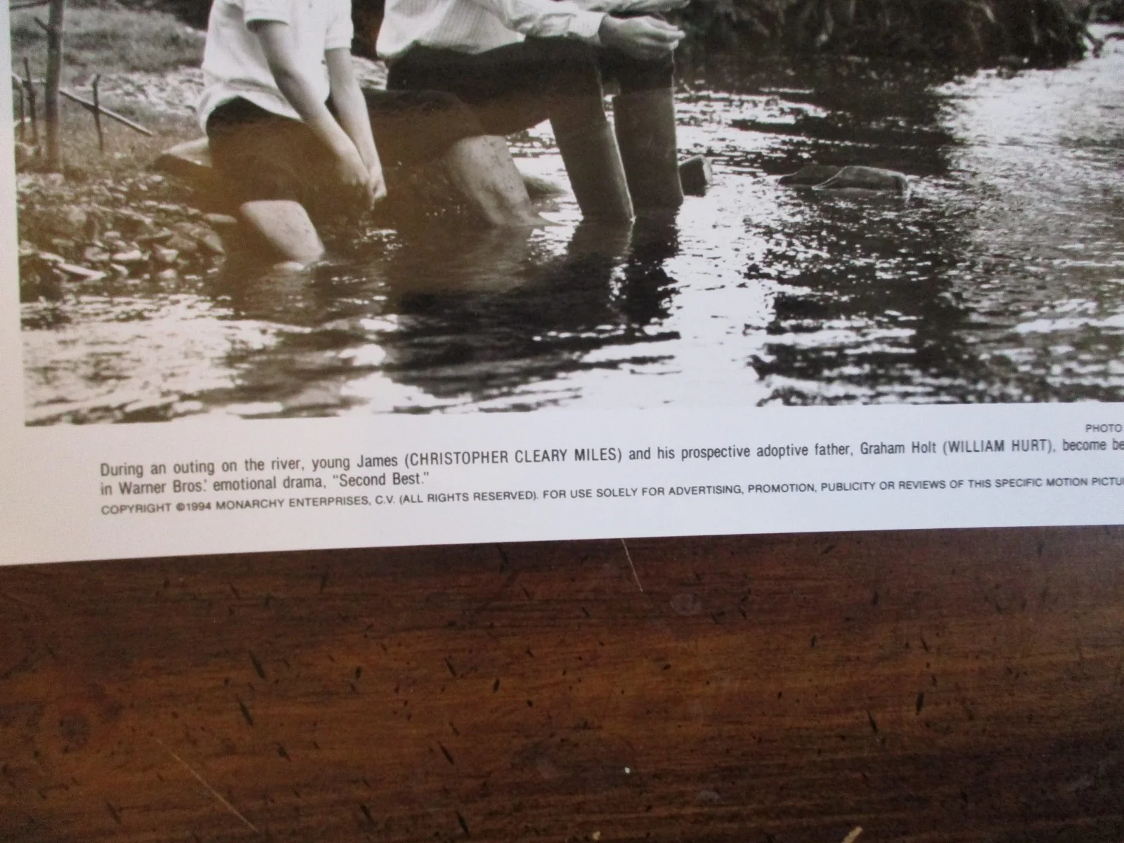 Christopher Cleary Miles/William Hurt(SECOND BEST)10 x 8 1994 Black/White Photo, image 3